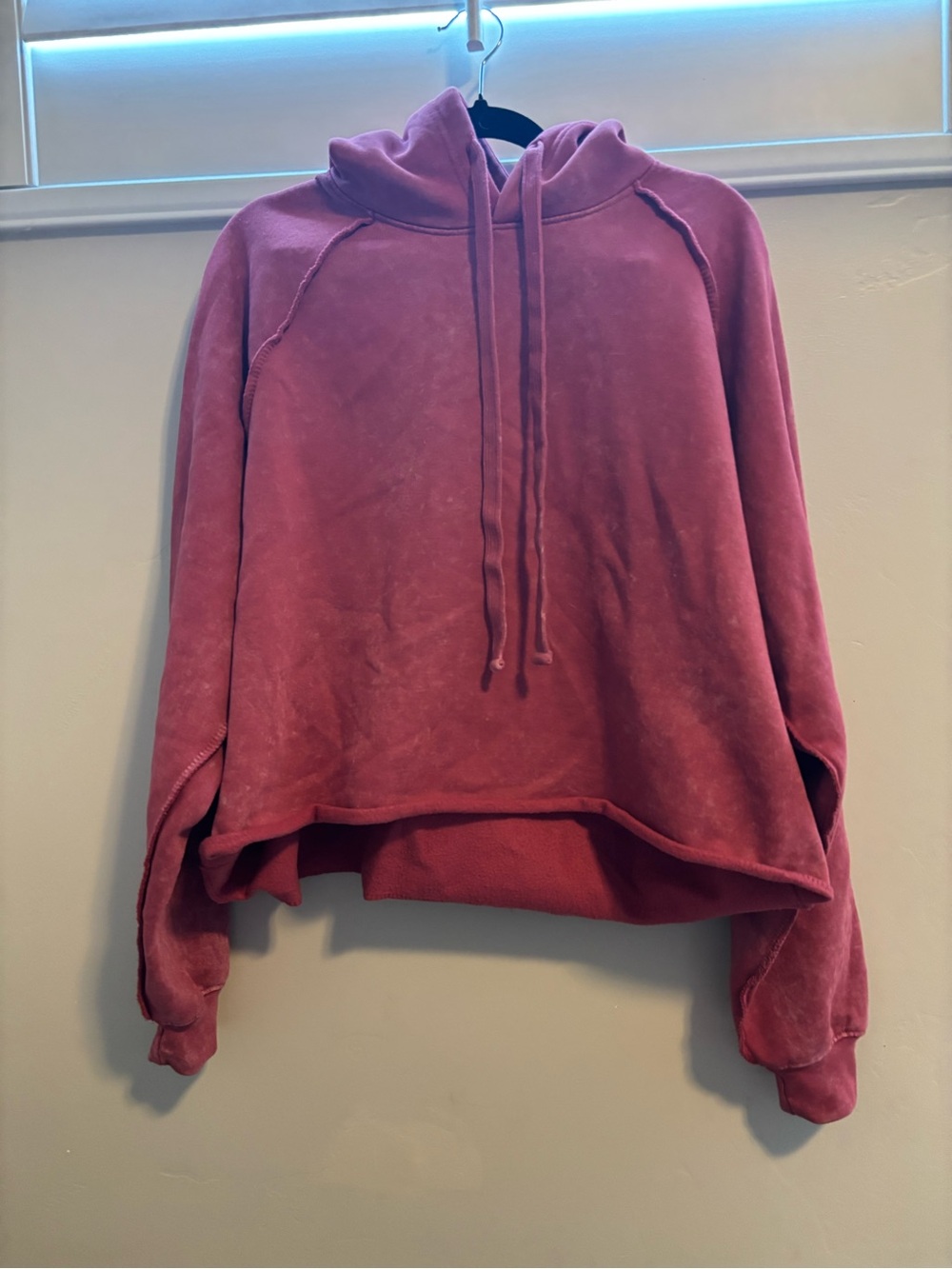 Washed Rose Hoodie Sweater and Shorts Set
